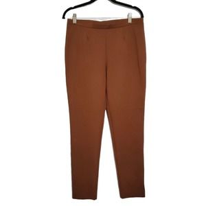 NWT Estelle and Finn Size 10 Ponte Knit Pants Slim Leg Pull On Brown‎ #7729 USA